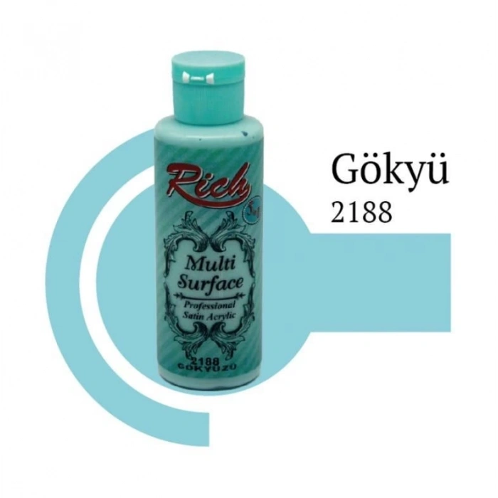 Mey İthalat® Rich Multi Surface 2188 Gökyüzü Akrilik Boya 120 cc