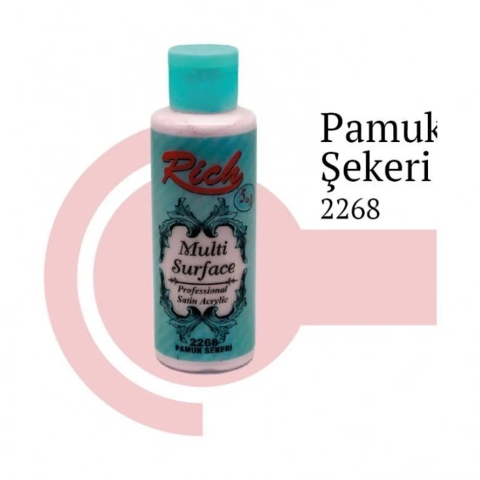 Mey İthalat® Rich Multi Surface 2268 Pamuk Şekeri Akrilik Boya 120 cc