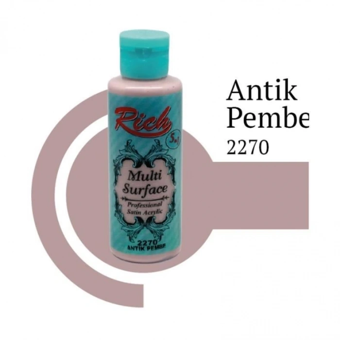 Mey İthalat® Rich Multi Surface 2270 Antik Pembe Akrilik Boya 120 cc