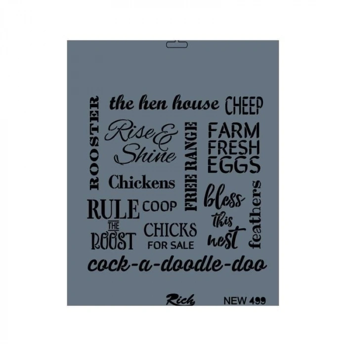 Mey İthalat® Rich New Seri N-499 Stencil 35x25 cm