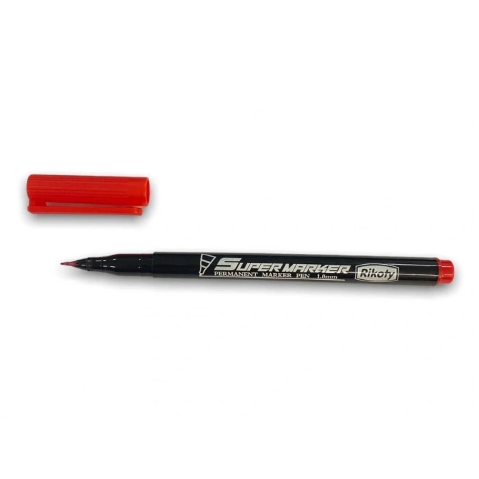 Mey İthalat® Rikoty G-0921 Kırmızı 1 mm Uçlu Süper Marker Kalem