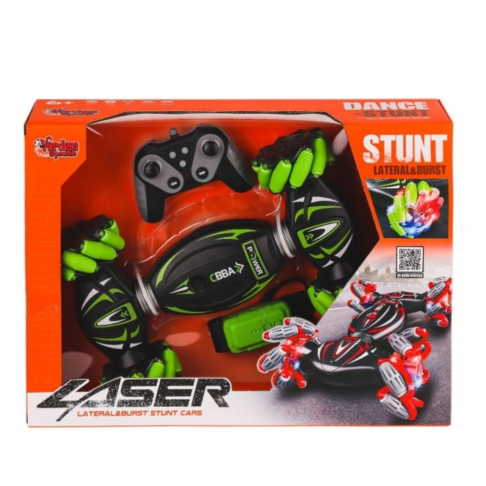 Mey İthalat®  RQ3034-1 Kumandalı Bilekten Kontrol Işıklı Müzikli Stunt Araba -Vardem Oyuncak