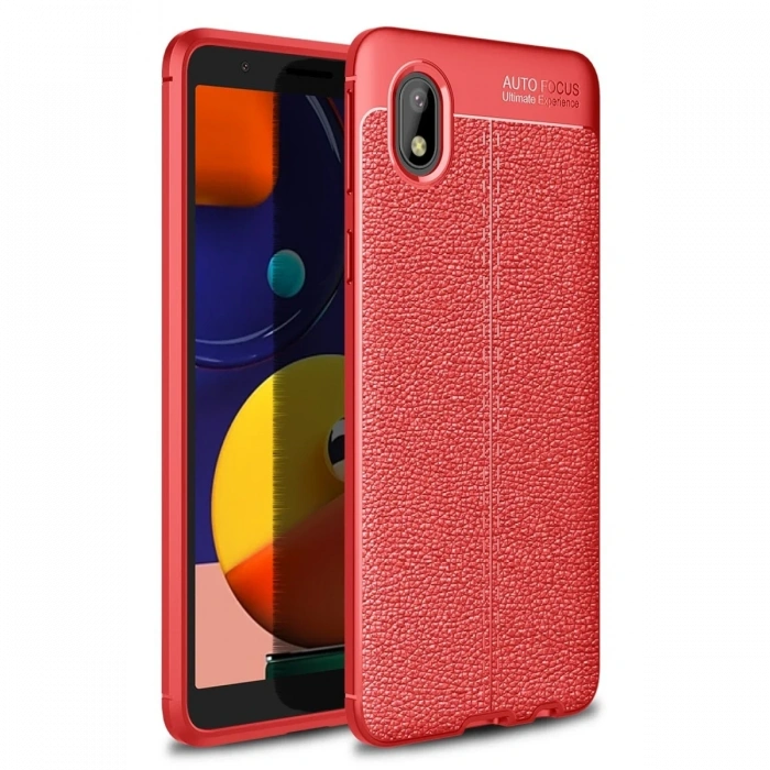 Mey İthalat®  Samsung Galaxy A01 Core Kılıf Auto Focus Kapak - Kırmızı