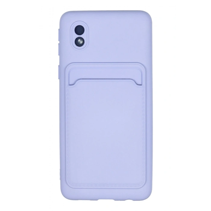 Mey İthalat®  Samsung Galaxy A01 Core Kılıf Kelvin Kartvizitli Silikon - Lila