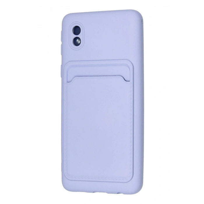 Mey İthalat®  Samsung Galaxy A01 Core Kılıf Kelvin Kartvizitli Silikon - Lila