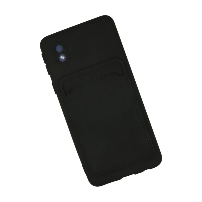 Mey İthalat®  Samsung Galaxy A01 Core Kılıf Kelvin Kartvizitli Silikon - Siyah