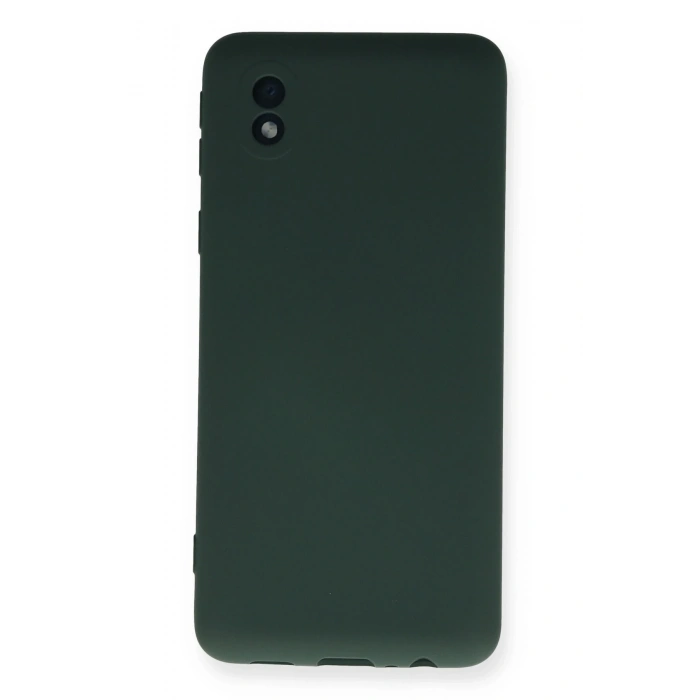 Mey İthalat®  Samsung Galaxy A01 Core Kılıf Nano içi Kadife Silikon - Koyu Yeşil