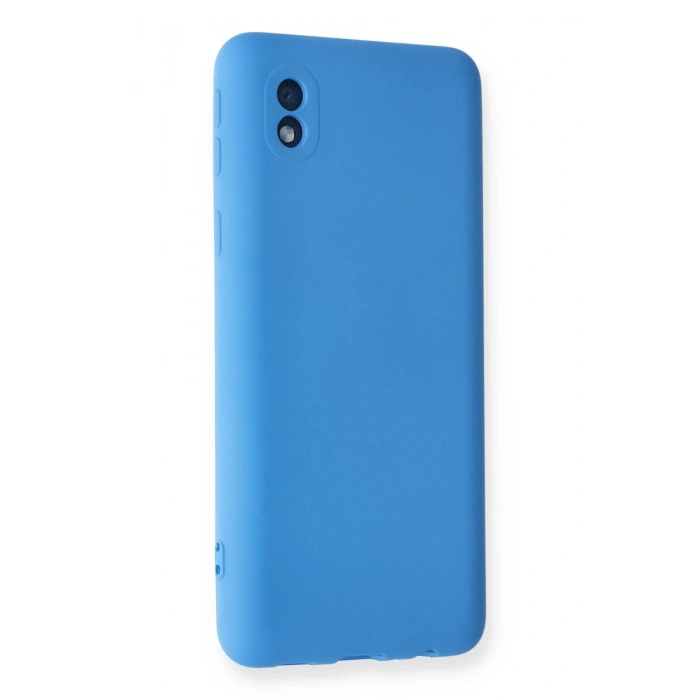 Mey İthalat®  Samsung Galaxy A01 Core Kılıf Nano içi Kadife Silikon - Mavi