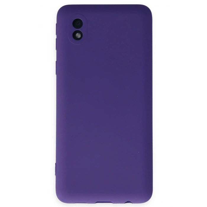 Mey İthalat®  Samsung Galaxy A01 Core Kılıf Nano içi Kadife Silikon - Mor