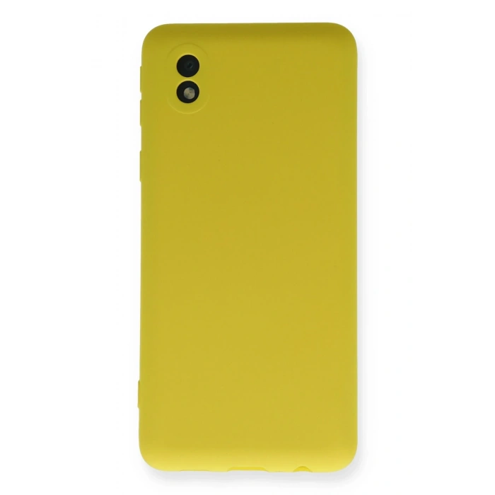 Mey İthalat®  Samsung Galaxy A01 Core Kılıf Nano içi Kadife Silikon - Sarı