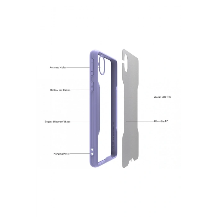 Mey İthalat®  Samsung Galaxy A01 Core Kılıf Platin Silikon - Lacivert