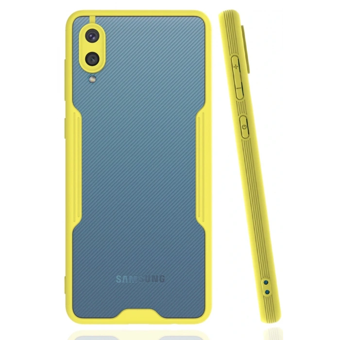 Mey İthalat®  Samsung Galaxy A02 Kılıf Platin Silikon - Sarı