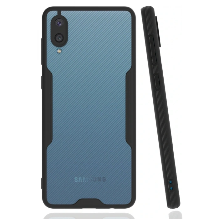 Mey İthalat®  Samsung Galaxy A02 Kılıf Platin Silikon - Siyah