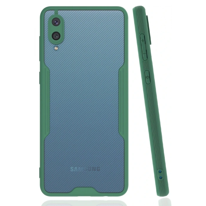 Mey İthalat®  Samsung Galaxy A02 Kılıf Platin Silikon - Yeşil