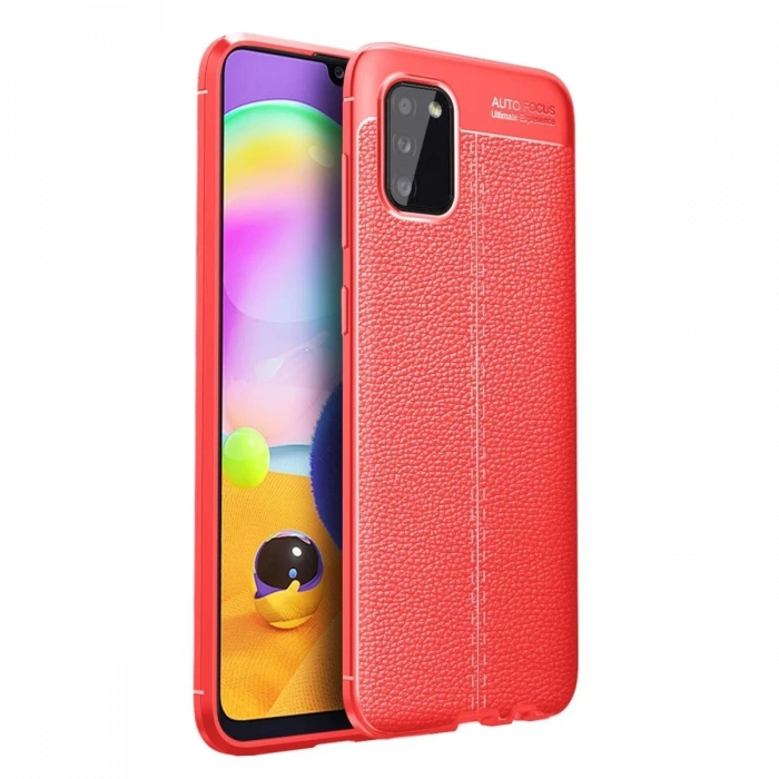 Mey İthalat®  Samsung Galaxy A02S Kılıf Auto Focus Kapak - Kırmızı
