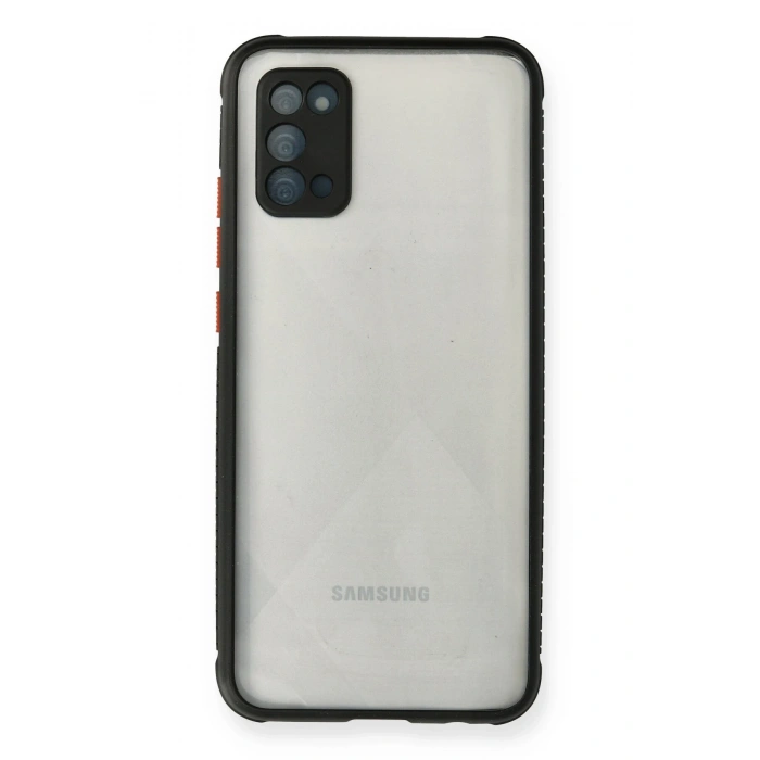 Mey İthalat®  Samsung Galaxy A02S Kılıf Miami Şeffaf Silikon - Siyah