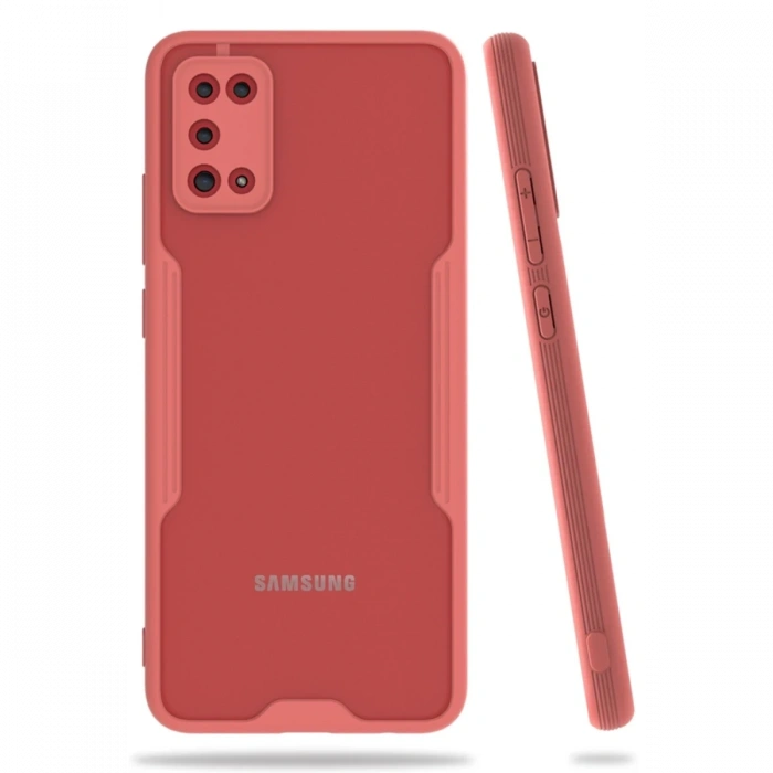 Mey İthalat®  Samsung Galaxy A02S Kılıf Platin Silikon - Pembe