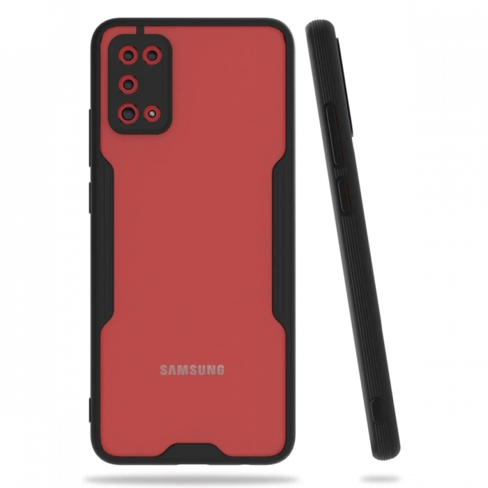 Mey İthalat®  Samsung Galaxy A02S Kılıf Platin Silikon - Siyah