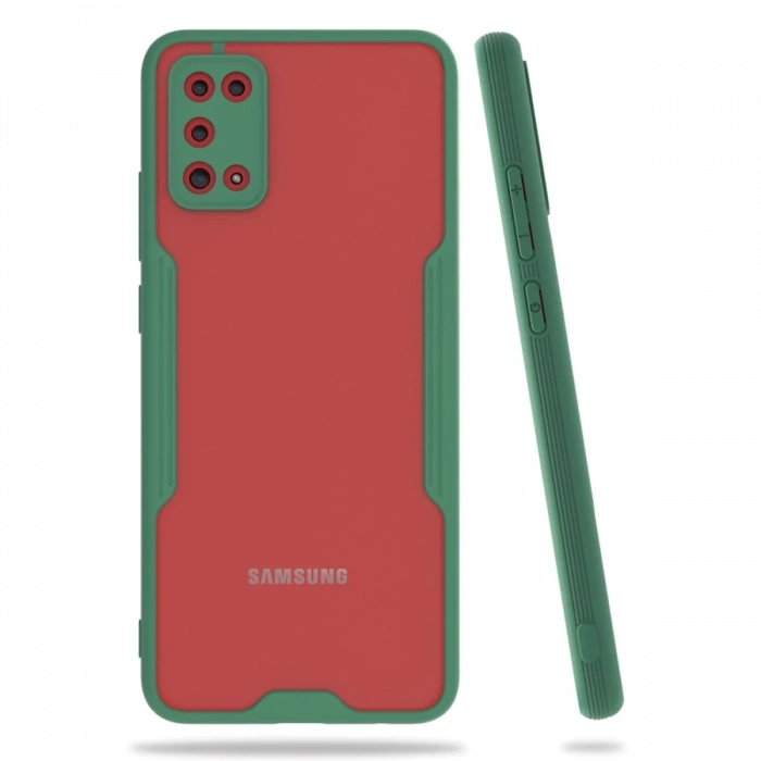 Mey İthalat®  Samsung Galaxy A02S Kılıf Platin Silikon - Yeşil