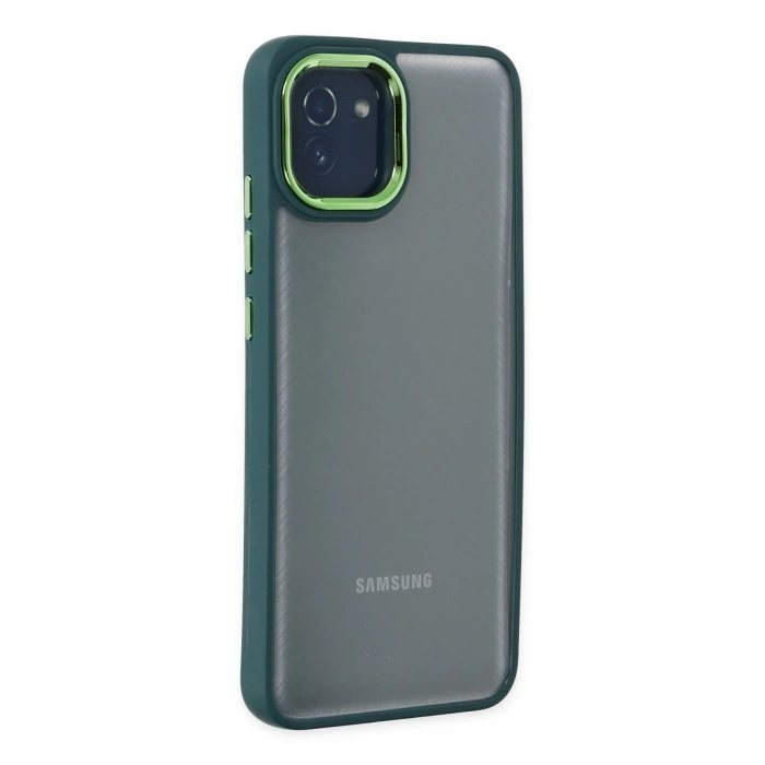 Mey İthalat®  Samsung Galaxy A03 Kılıf Dora Kapak - Haki Yeşil