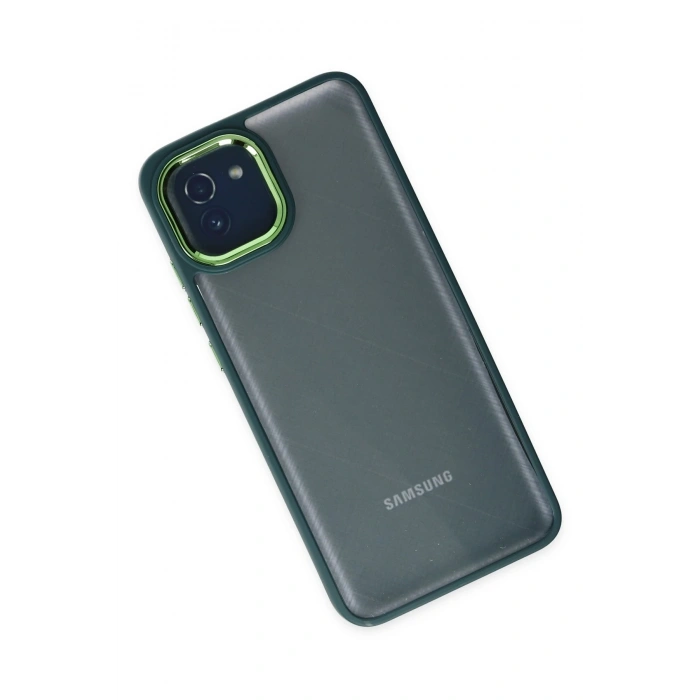 Mey İthalat®  Samsung Galaxy A03 Kılıf Dora Kapak - Haki Yeşil