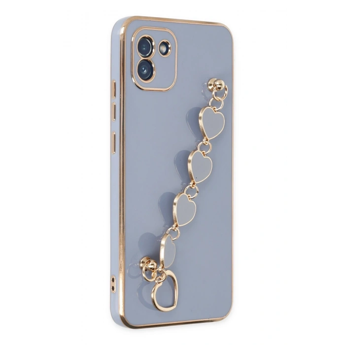 Mey İthalat®  Samsung Galaxy A03 Kılıf Esila Silikon - Gri