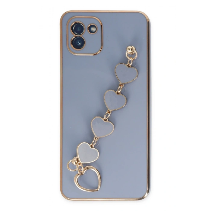 Mey İthalat®  Samsung Galaxy A03 Kılıf Esila Silikon - Gri