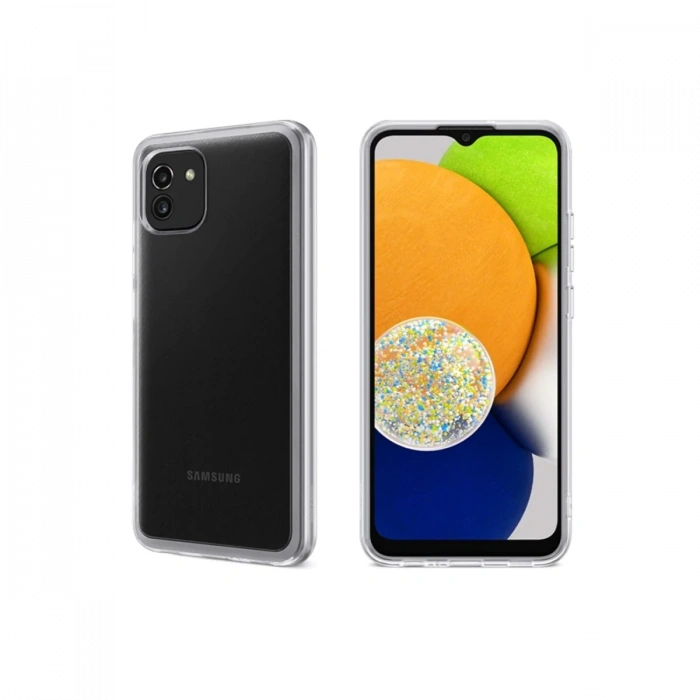 Mey İthalat®  Samsung Galaxy A03 Kılıf Lüx Şeffaf Silikon