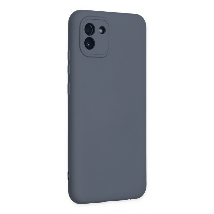Mey İthalat®  Samsung Galaxy A03 Kılıf Nano içi Kadife Silikon - Gri