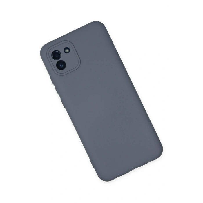 Mey İthalat®  Samsung Galaxy A03 Kılıf Nano içi Kadife Silikon - Gri