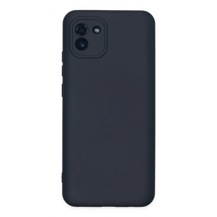 Mey İthalat®  Samsung Galaxy A03 Kılıf Nano içi Kadife Silikon - Lacivert