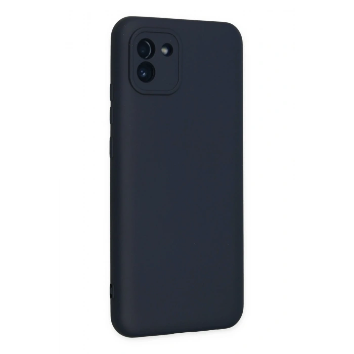 Mey İthalat®  Samsung Galaxy A03 Kılıf Nano içi Kadife Silikon - Lacivert