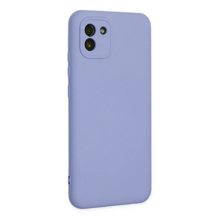 Mey İthalat®  Samsung Galaxy A03 Kılıf Nano içi Kadife Silikon - Lila