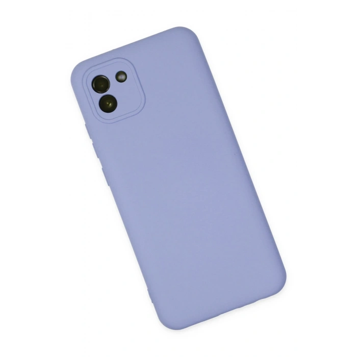 Mey İthalat®  Samsung Galaxy A03 Kılıf Nano içi Kadife Silikon - Lila