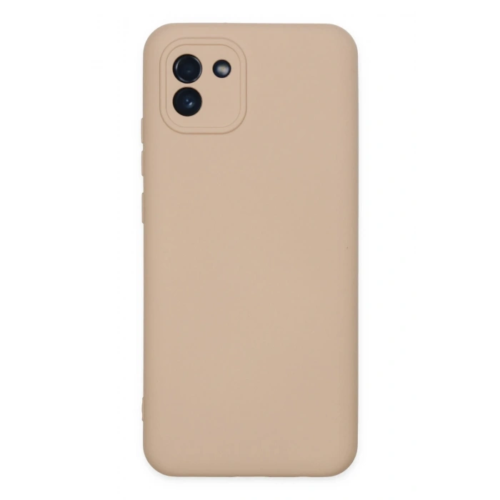 Mey İthalat®  Samsung Galaxy A03 Kılıf Nano içi Kadife Silikon - Pudra