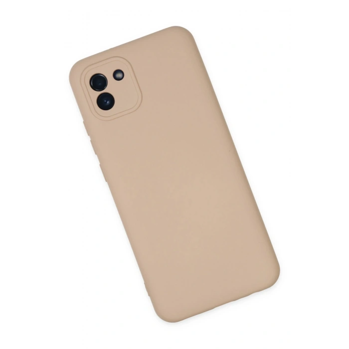 Mey İthalat®  Samsung Galaxy A03 Kılıf Nano içi Kadife Silikon - Pudra