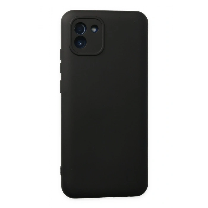 Mey İthalat®  Samsung Galaxy A03 Kılıf Nano içi Kadife Silikon - Siyah