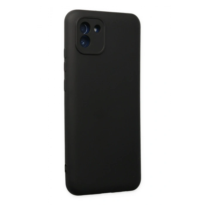 Mey İthalat®  Samsung Galaxy A03 Kılıf Nano içi Kadife Silikon - Siyah