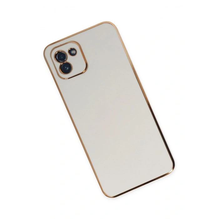 Mey İthalat®  Samsung Galaxy A03 Kılıf Volet Silikon - Beyaz
