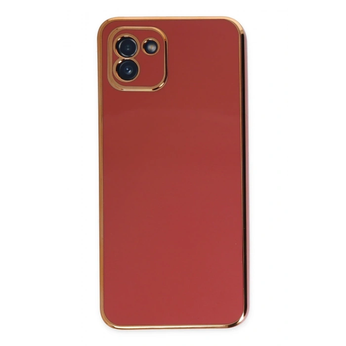 Mey İthalat®  Samsung Galaxy A03 Kılıf Volet Silikon - Kırmızı