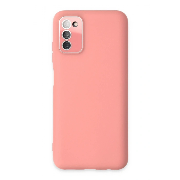 Mey İthalat®  Samsung Galaxy A03S Kılıf Lansman Glass Kapak - Pembe