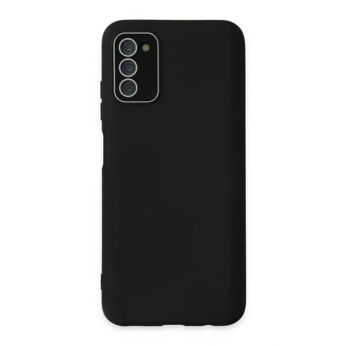 Mey İthalat®  Samsung Galaxy A03S Kılıf Lansman Glass Kapak - Siyah