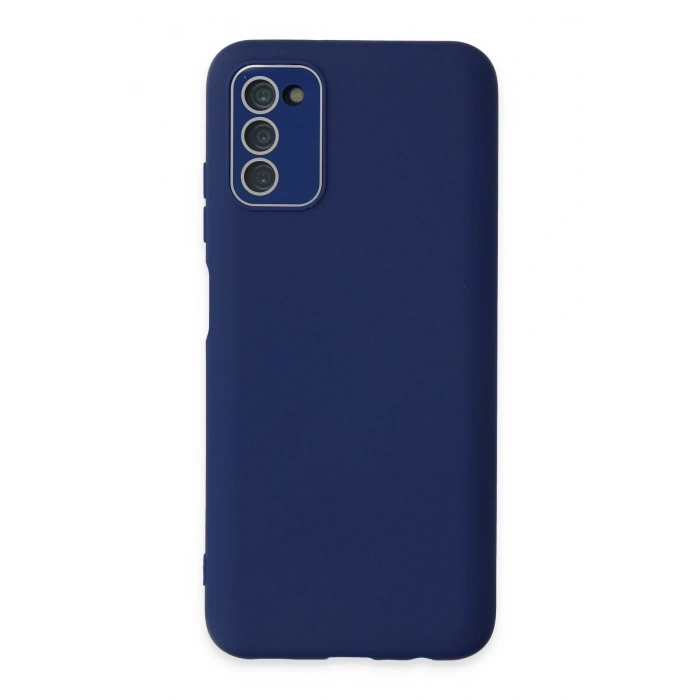 Mey İthalat®  Samsung Galaxy A03S Kılıf Lansman Glass Kapak - Sky Blue