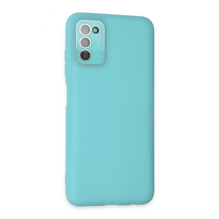 Mey İthalat®  Samsung Galaxy A03S Kılıf Lansman Glass Kapak - Turkuaz