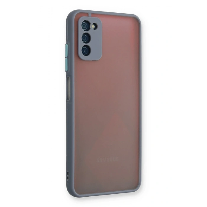 Mey İthalat®  Samsung Galaxy A03S Kılıf Montreal Silikon Kapak - Gri
