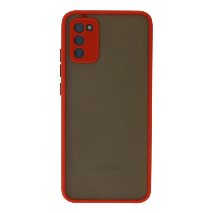 Mey İthalat®  Samsung Galaxy A03S Kılıf Montreal Silikon Kapak - Kırmızı