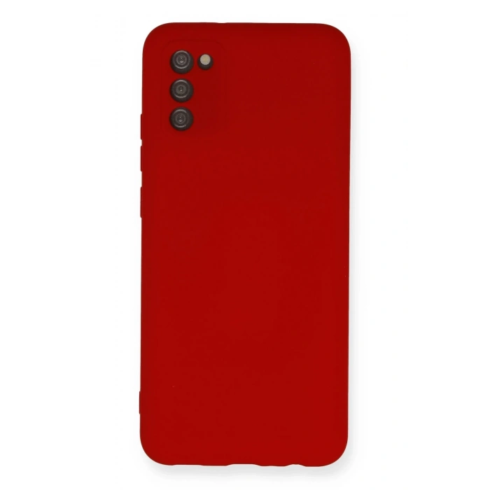Mey İthalat®  Samsung Galaxy A03S Kılıf Nano içi Kadife Silikon - Kırmızı
