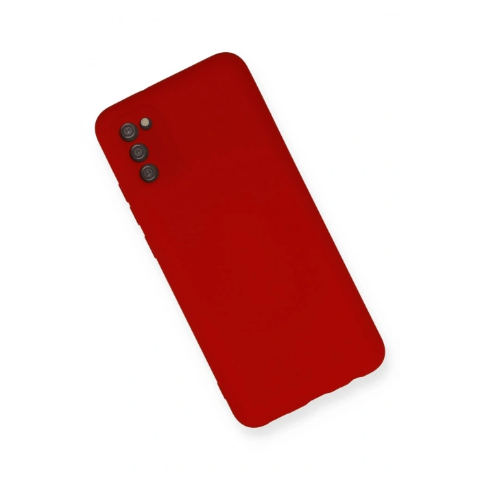 Mey İthalat®  Samsung Galaxy A03S Kılıf Nano içi Kadife Silikon - Kırmızı