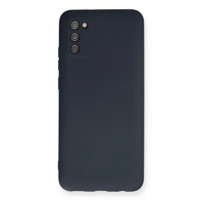 Mey İthalat®  Samsung Galaxy A03S Kılıf Nano içi Kadife Silikon - Lacivert