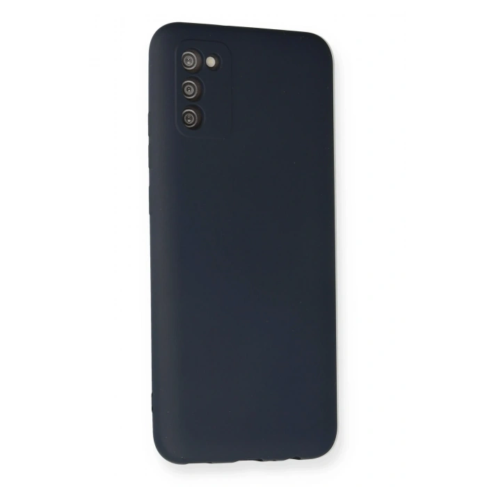 Mey İthalat®  Samsung Galaxy A03S Kılıf Nano içi Kadife Silikon - Lacivert